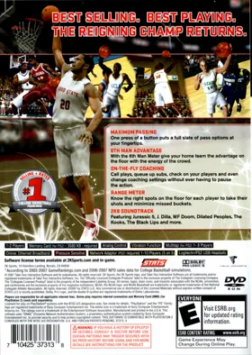 College Hoops 2K8 box cover back